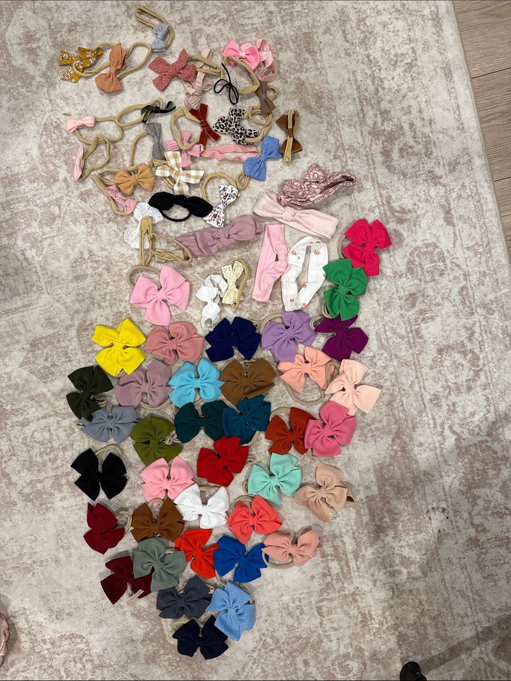 Huge Newborn Baby Bow Lot
